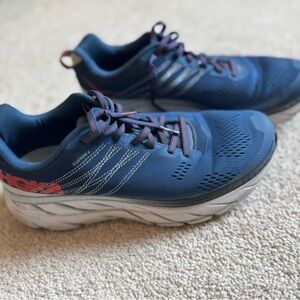 Men’s Hoka Navy and Red Athletic Sneakers